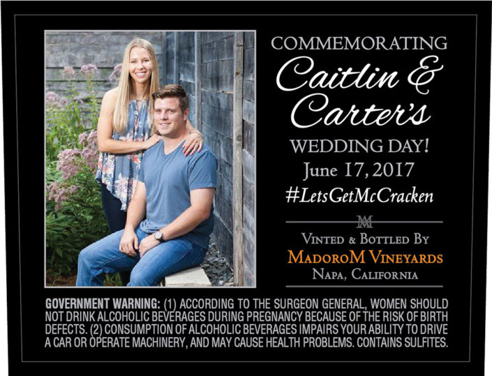 MadoroM Custom Labels: Caitlin-Carter Wedding